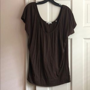 Vince wide-necked brown top